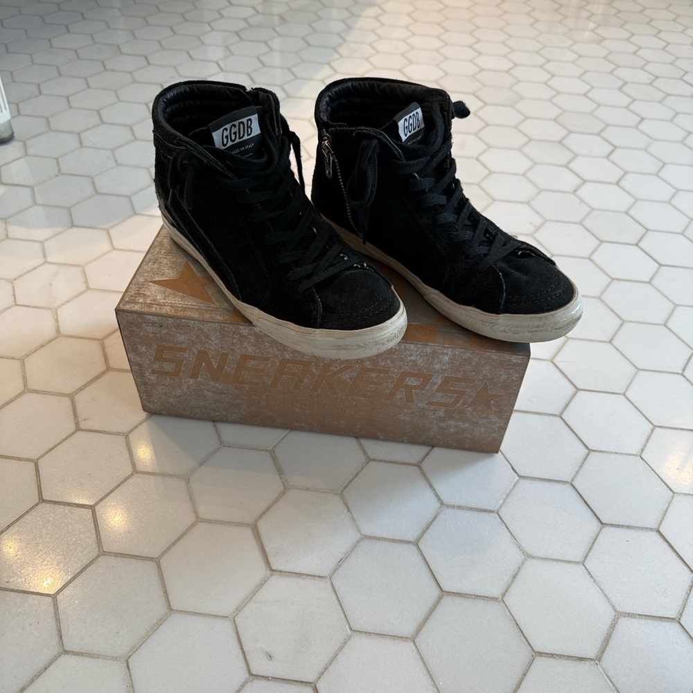 Golden Goose Black High-Top Sneakers